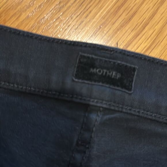 Mother Stunner Zip Ankle Step Fray Not Guilty Women's Black Jeans-31-Excellent - Picture 11 of 16